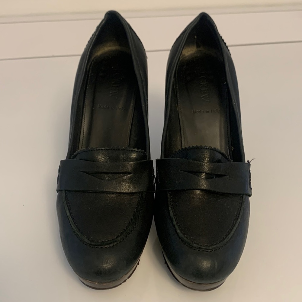 J Crew Black Heels Size 9
